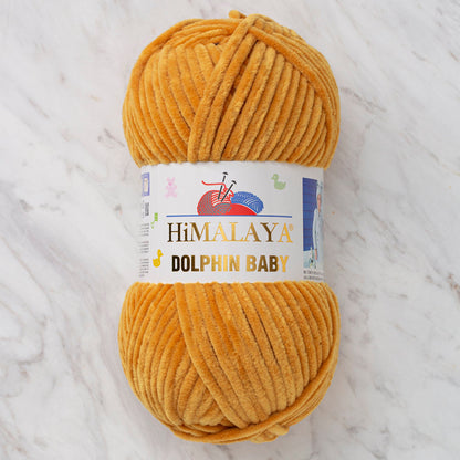 Himalaya Dolphin Baby Chenille Yarn, Mustard Yellow - 80330